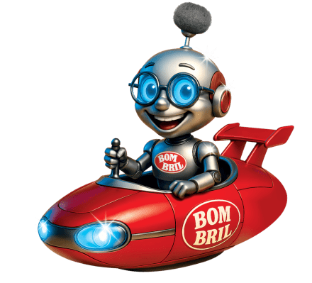 Mascote Robom-Bril no sorteio